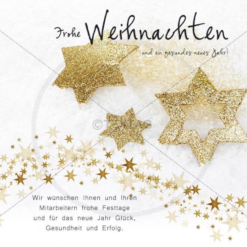 extravagante Weihnachtskarte in gold • E-Card elektronische Weihnachtskarten für Firmen