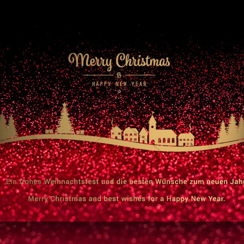 extravagante, stylische Weihnachts- e-Card in rot-schwarz-gold, geschäftlich, ohne Werbung (304)