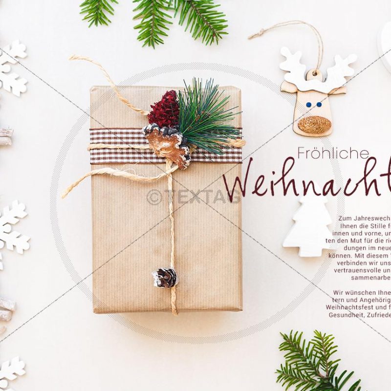 lustige, nostalgische Weihnachts-E-Card mit Elch (336)