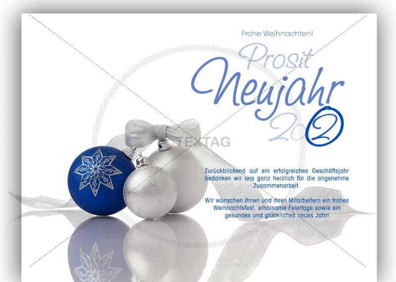 elegante Weihnachtskarte mit Weihnachtskugeln - eCard NSL-2019-00239