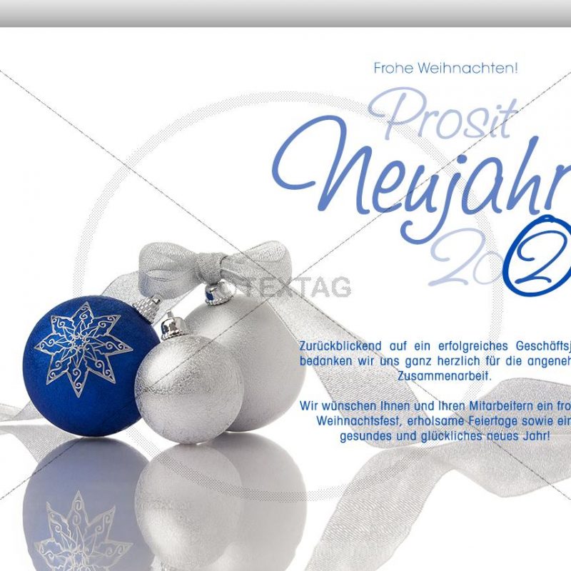 elegante Weihnachtskarte mit Weihnachtskugeln - eCard NSL-2019-00239