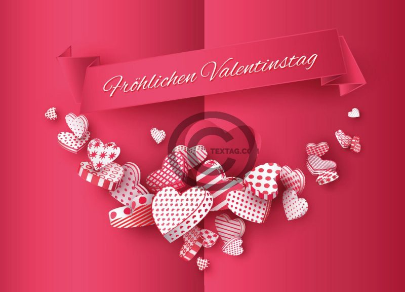 edle Valentinstag E-Card in Pink (00479)