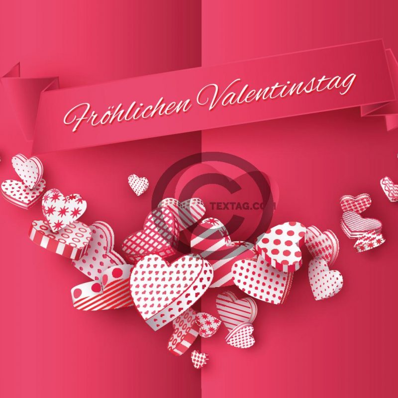 edle Valentinstag E-Card in Pink (00479)